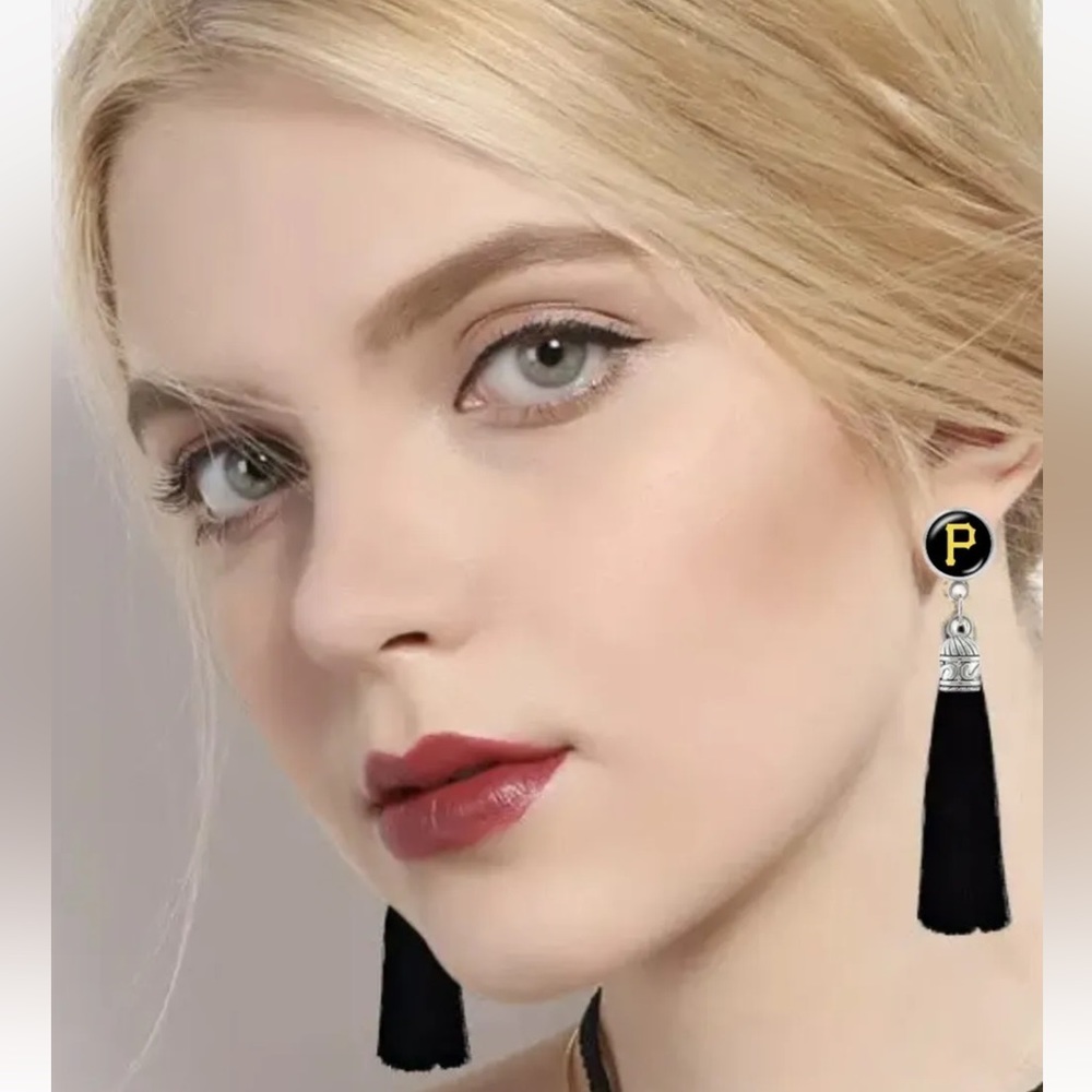 Houston Astros Earrings Inspired Tassel Earrings Baseball - Picture 3 of 3